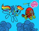 Rainbow Dash y la tortuga tanque