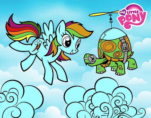 Rainbow Dash y la tortuga tanque