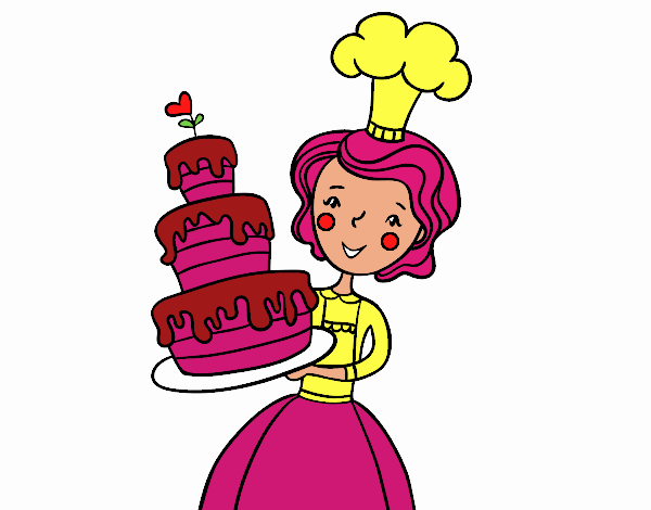 Maria jose preparando pastel