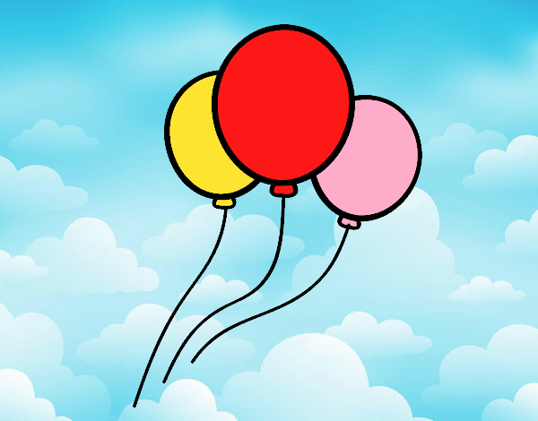 globos en el cielo