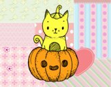 Un gatito de Halloween