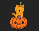 Un gatito de Halloween