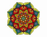 Un mandala de flor oriental