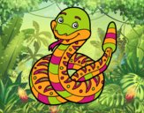 Una serpiente de cascabel