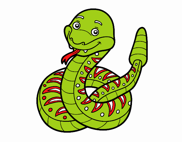 Una serpiente de cascabel