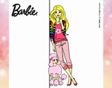 Barbie con cazadora de cuadros