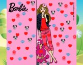 Barbie con cazadora de cuadros