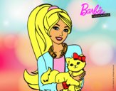 Barbie con su linda gatita