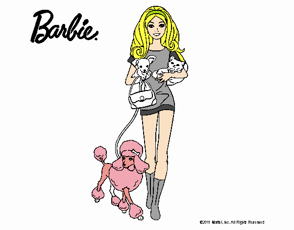 Barbie con sus mascotas