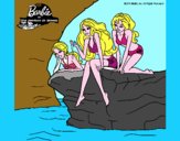 Barbie y sus amigas sentadas