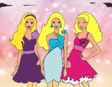 Barbie y sus amigas vestidas de fiesta