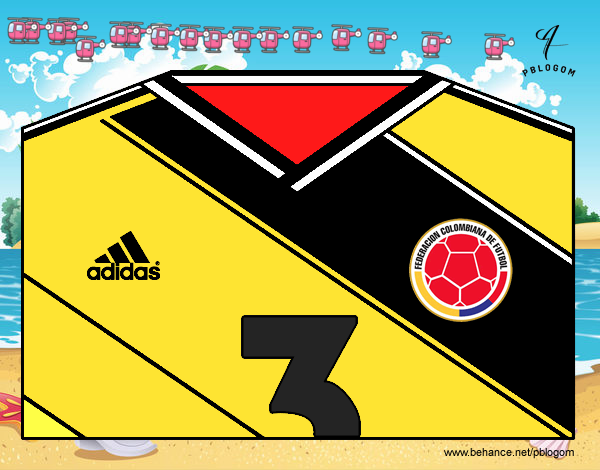 Camiseta del mundial de fútbol 2014 de Colombia