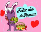 Conejo con muchos huevos de Pascua