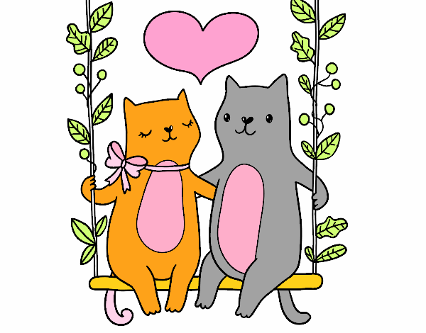 Gatitos enamorados