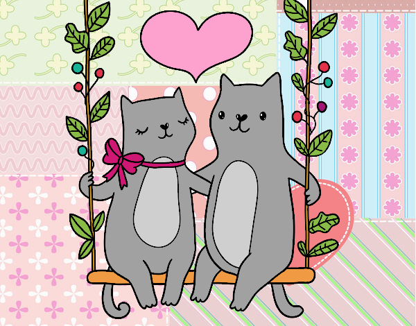 Gatitos enamorados