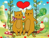 Gatitos enamorados