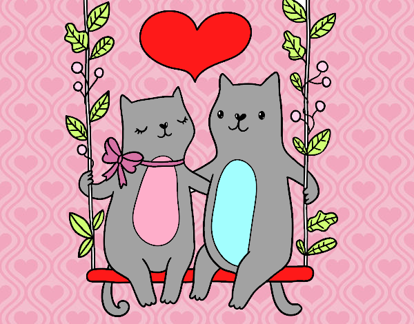 Gatitos enamorados