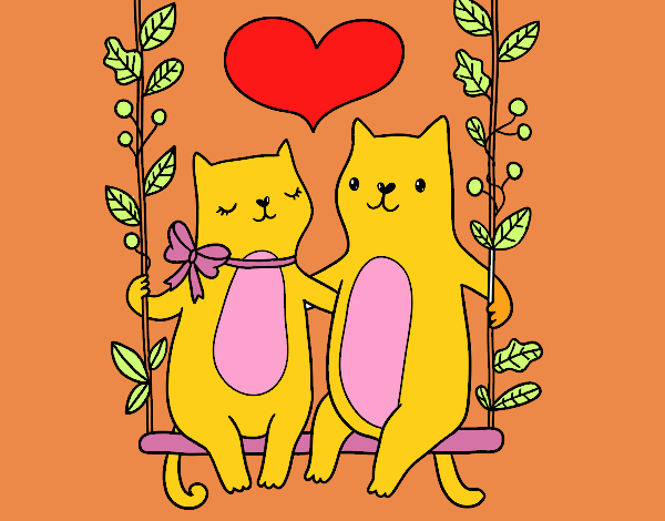 Gatitos enamorados