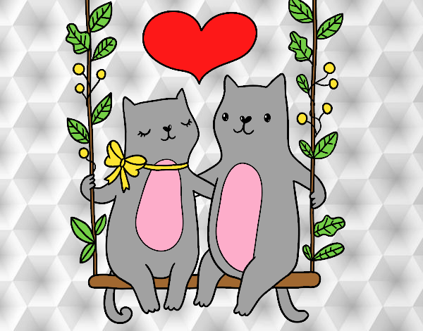 Gatitos enamorados