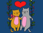 Gatitos enamorados