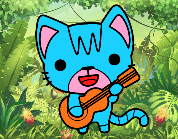 Gato guitarrista