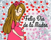 Mamá embarazada en el día de la madre