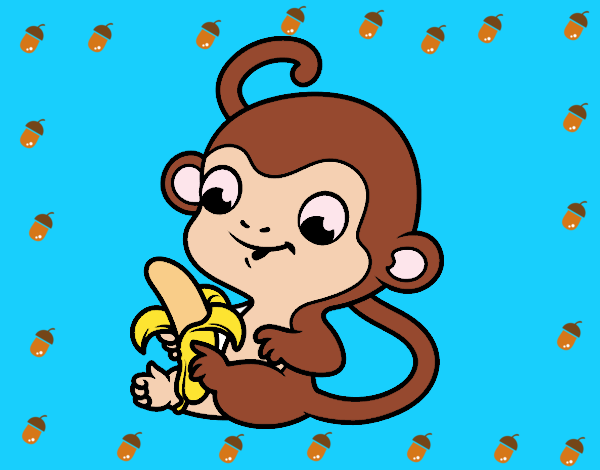 Monito con plátano