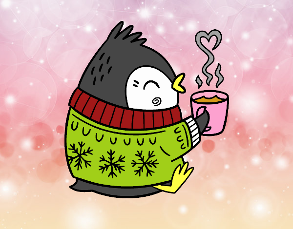 Pajarito tomando un té