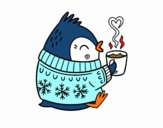 Pajarito tomando un té