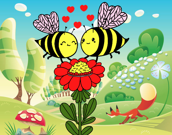 Pareja de abejas