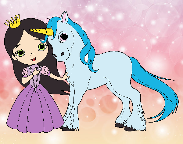 Princesa y unicornio