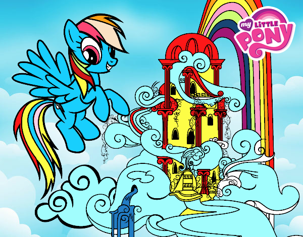 Rainbow Dash en su palacio