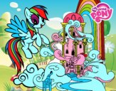 Rainbow Dash en su palacio