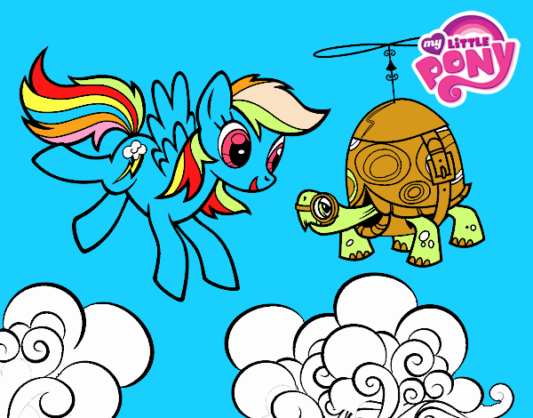 Rainbow Dash y la tortuga tanque