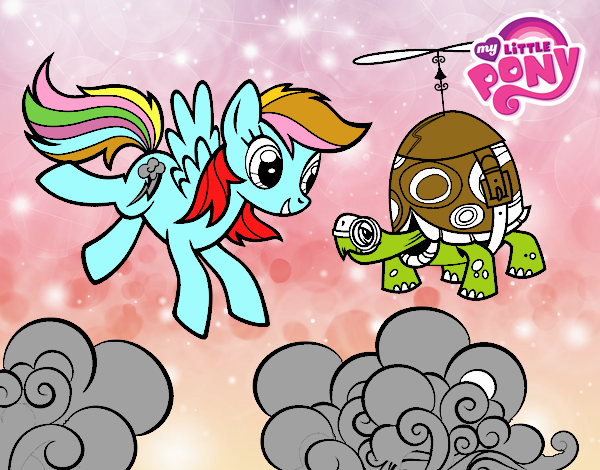 Rainbow Dash y la tortuga tanque