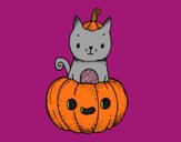 Un gatito de Halloween