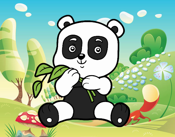 Un oso panda