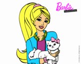 Barbie con su linda gatita