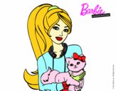 Barbie con su linda gatita