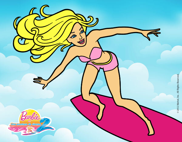 Barbie con su tabla