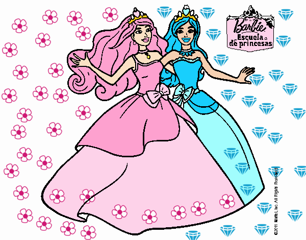 Barbie y su amiga súper felices