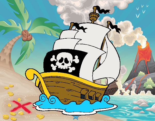 el Barco pirata pates de oro