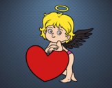 Cupido y un corazón