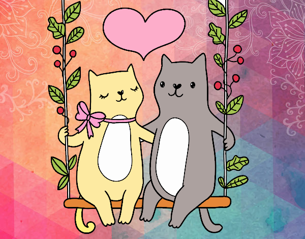 Gatitos enamorados