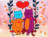 Gatitos enamorados