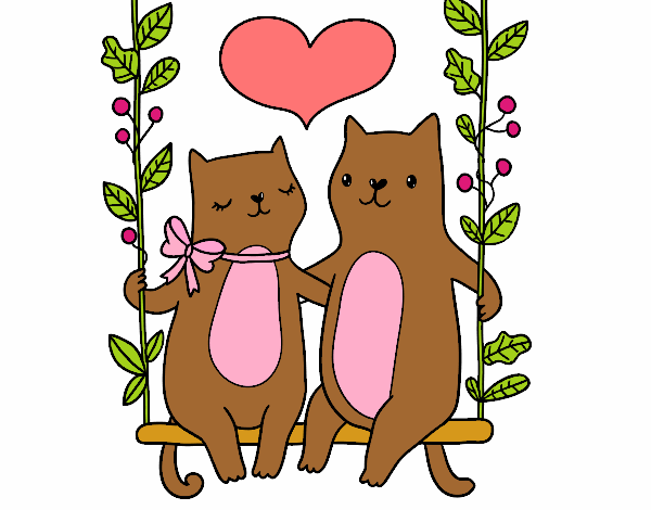 Gatitos enamorados