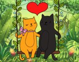 Gatitos enamorados