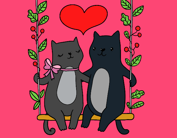 Gatitos enamorados