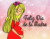 Mamá embarazada en el día de la madre