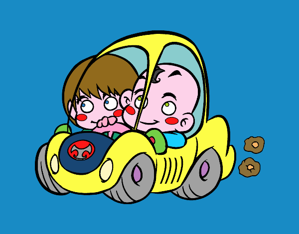 Niños conduciendo